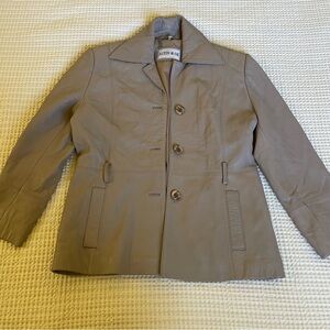 Vintage Purple Leather Blazer